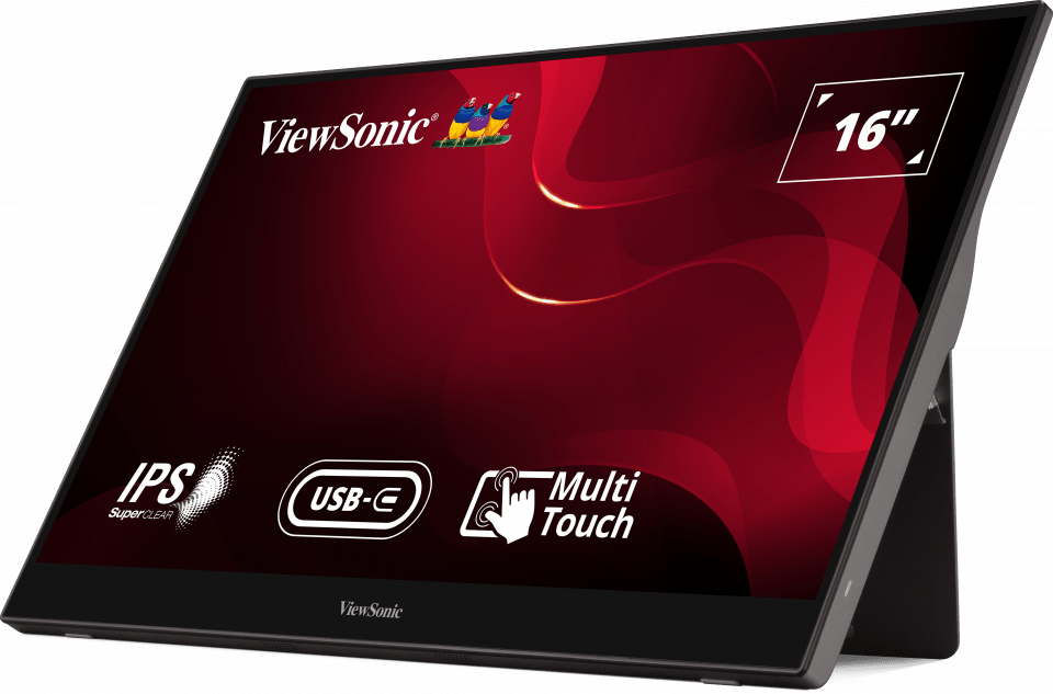 ViewSonic Monitor TD1655, 15.6", 1920x1080px, IPS, 60Hz, USB-C, HDMI
