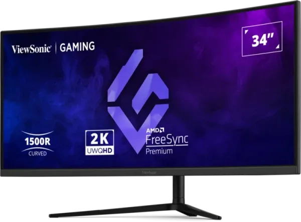 ViewSonic VX3418C-2K Monitor 34" UltraWide QHD 3440x1440 VA 180Hz Zakrivljeni, Crni