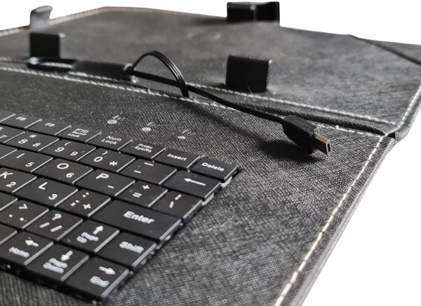 Gembird TA-PCK10-BLACK Tastatura za 10 Tablet PC sa futrolom sa micro USB konektorom US, Black