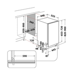 Indesit Ugradna sudomašina DSIO 3M24 C S 10 kompleta, Bela