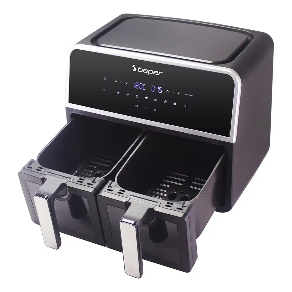 Beper P101FRI090 Air Fryer, Dupla friteza, Crna