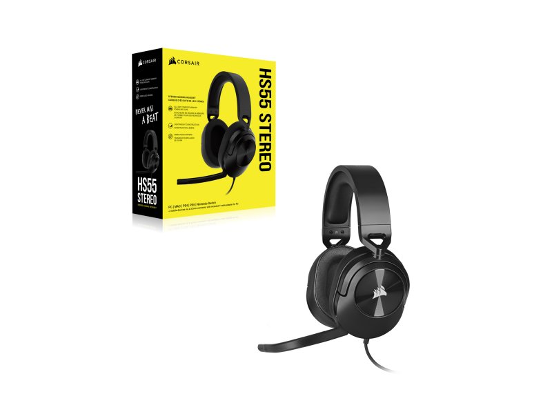 Corsair HS55 Gaming slušalice sa mikrofonom, Crne