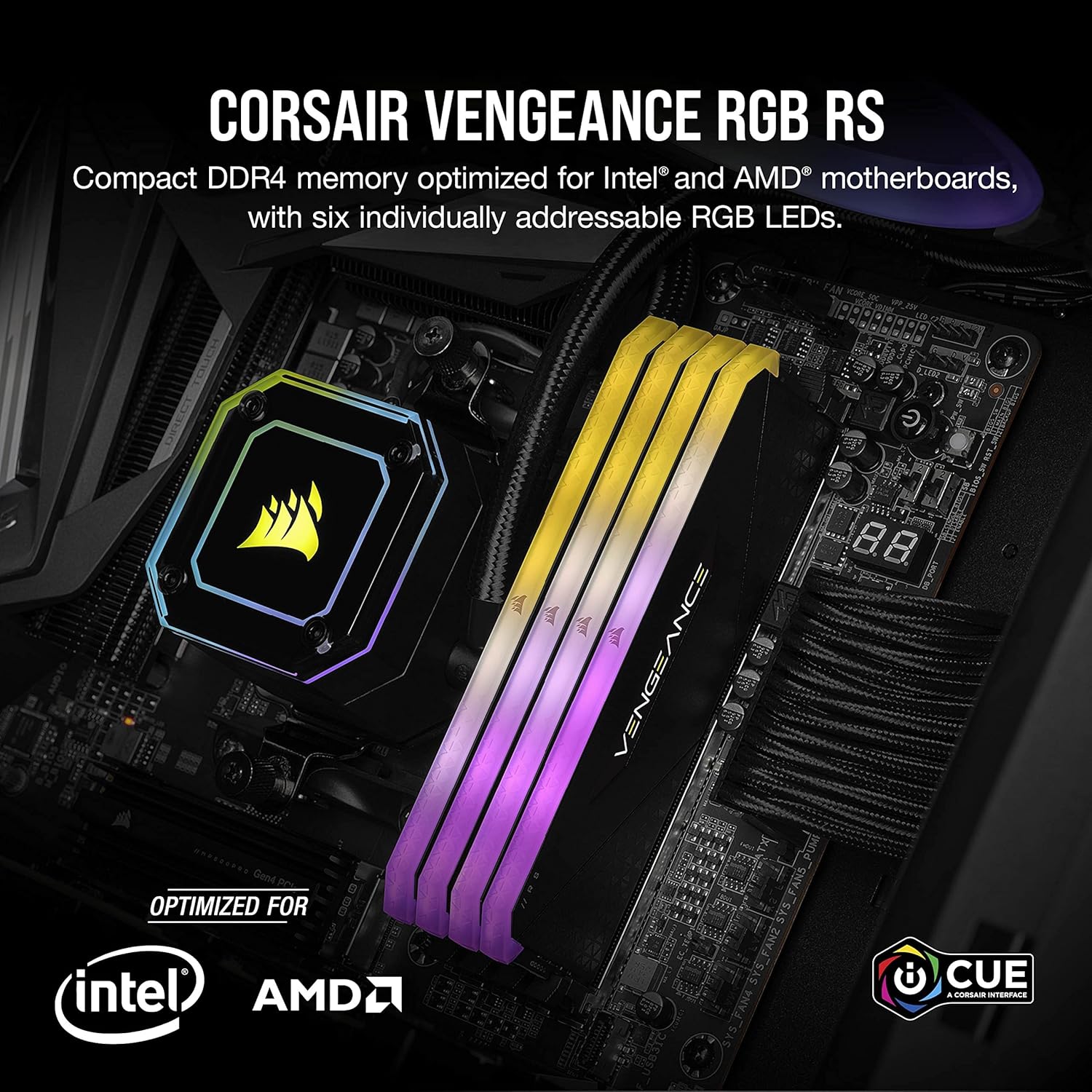 Corsair VENGEANCE RS RAM memorija 8GB(1x8GB) DIMM DDR4 3200MHz C16 1.35V RGB