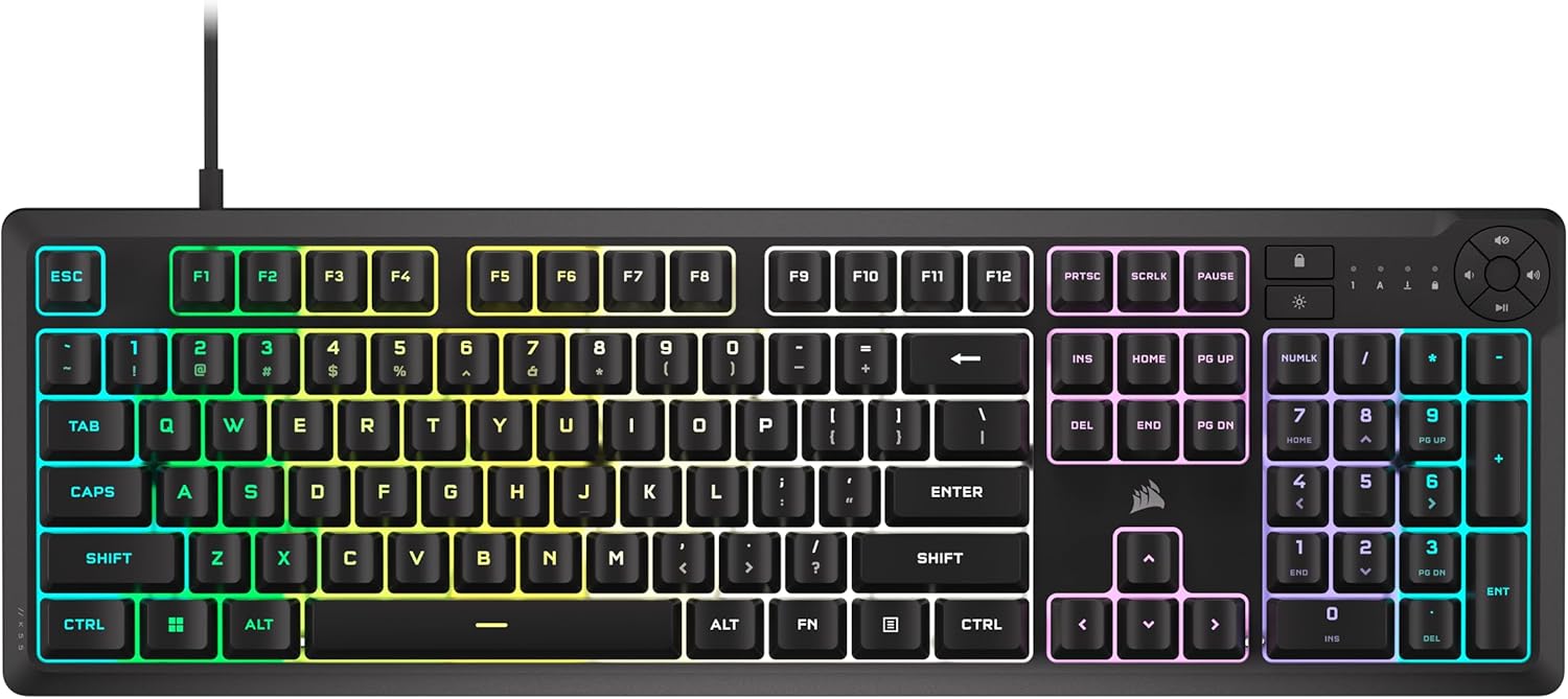 Corsair CH-9226C65-NA K55 CORE Tastatura žična gaming, Crna