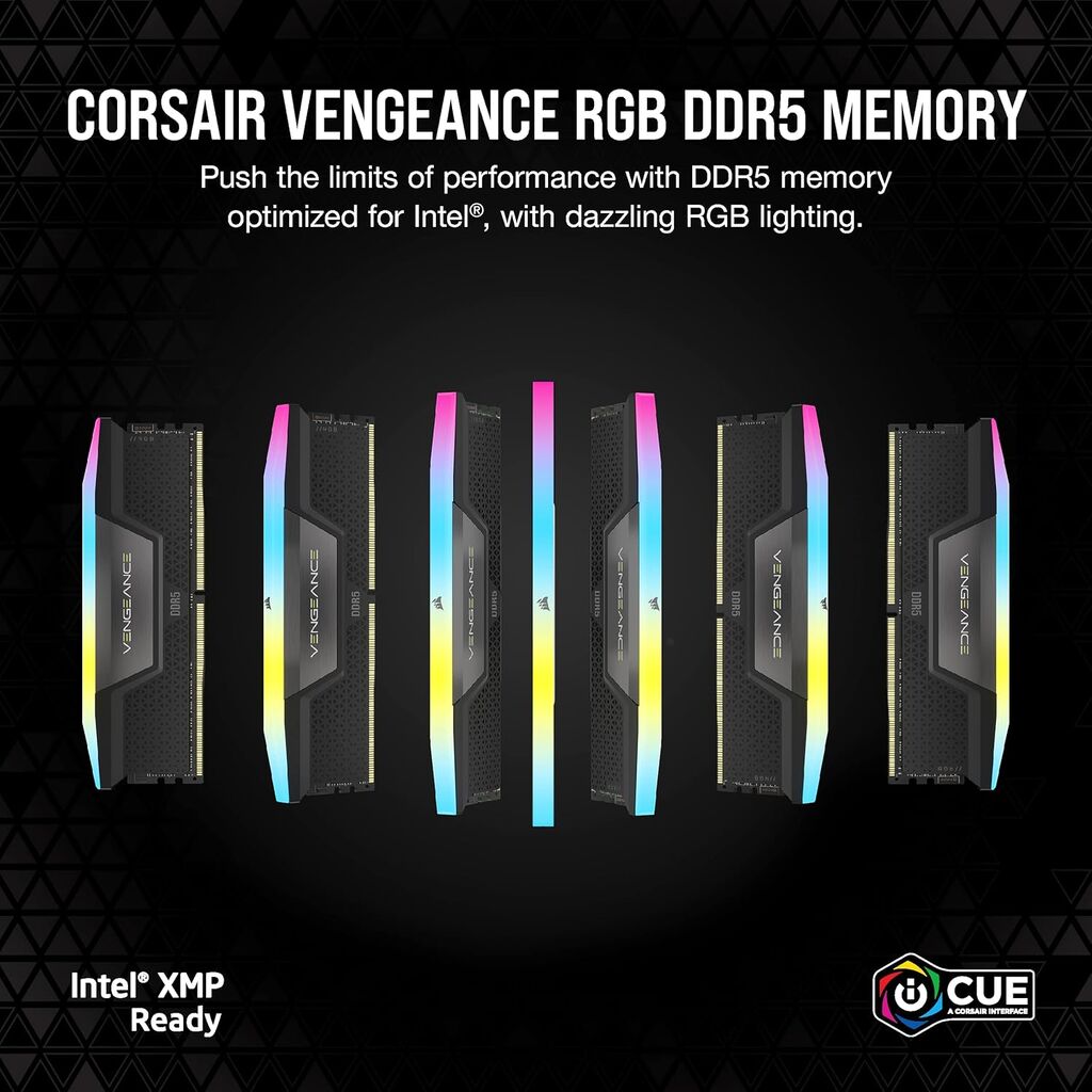 Corsair VENGEANCE Memorija 32GB(2x16GB) DDR5 6000MHz CL38 1.35V RGB XMP
