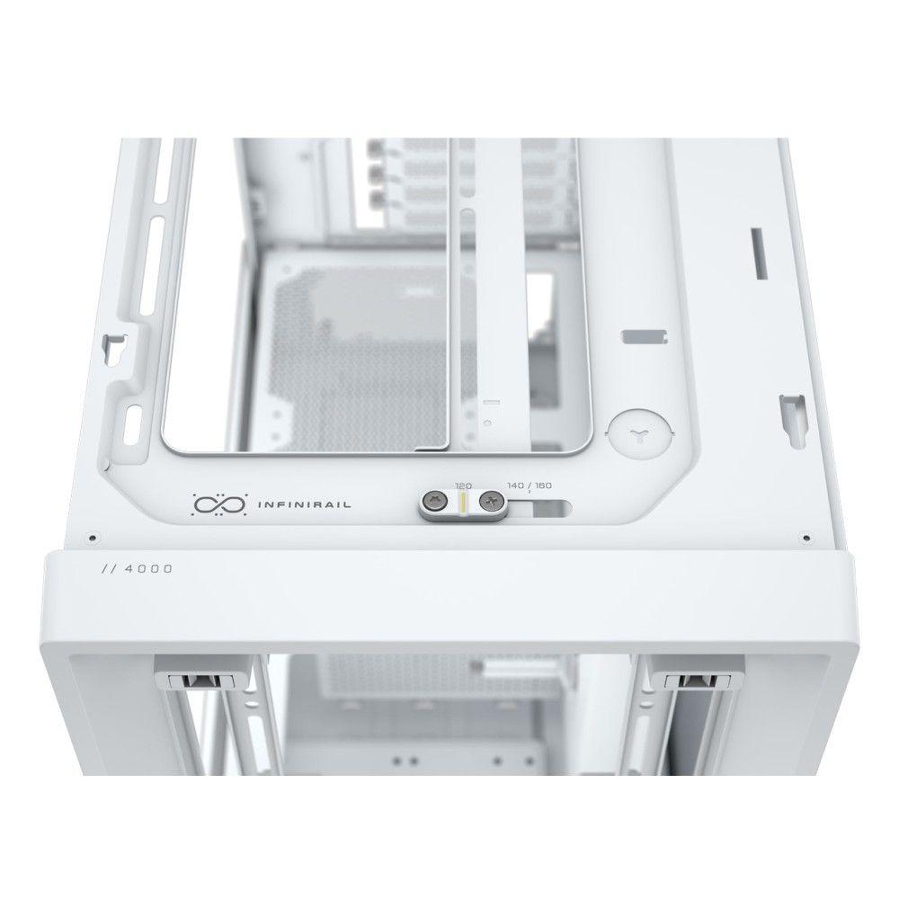 Corsair FRAME 4000D Kucište Mid-Tower ATX Kaljeno staklo Bez napajanja, Belo