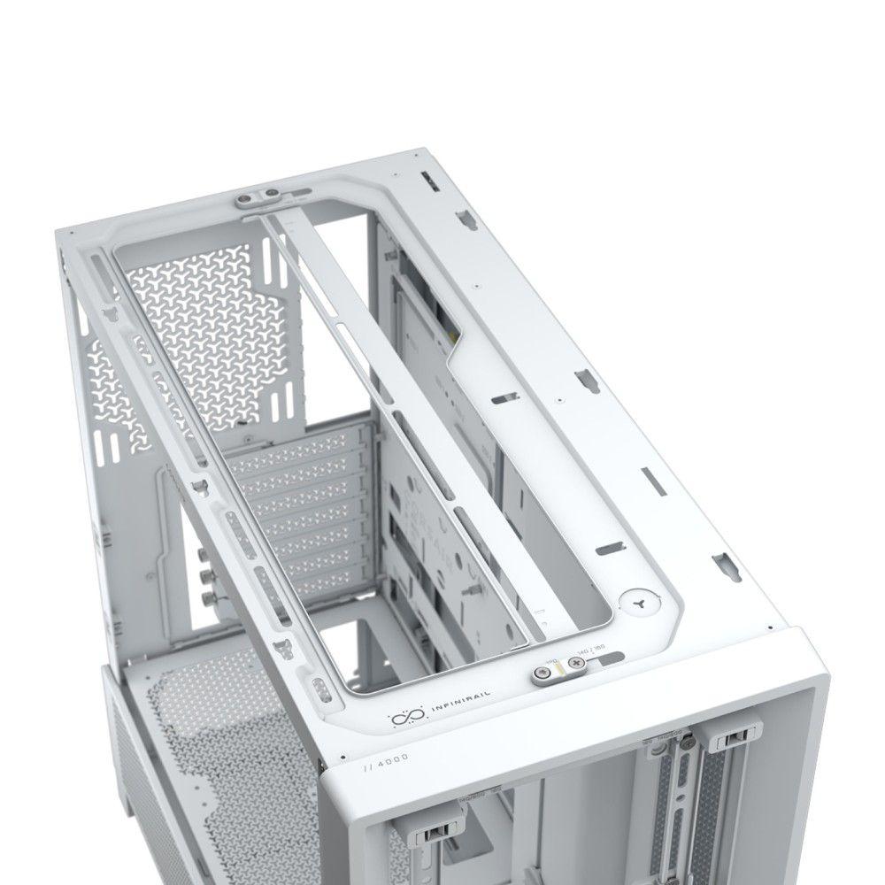 Corsair FRAME 4000D Kucište Mid-Tower ATX Kaljeno staklo Bez napajanja, Belo