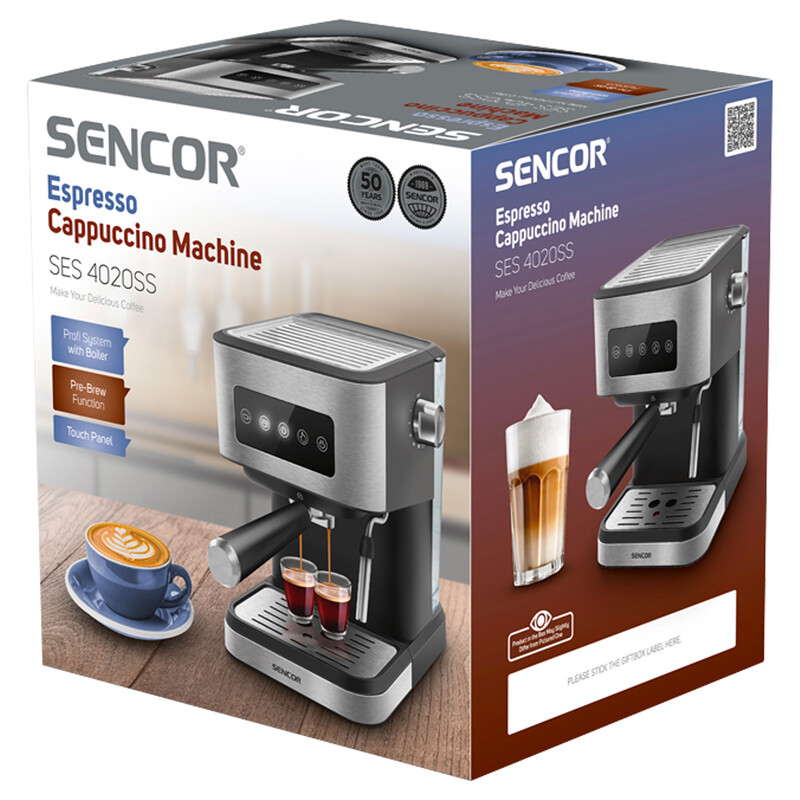 Sencor SES 4020SS Aparat za kafu 1050 W 20 bara 1.5 l