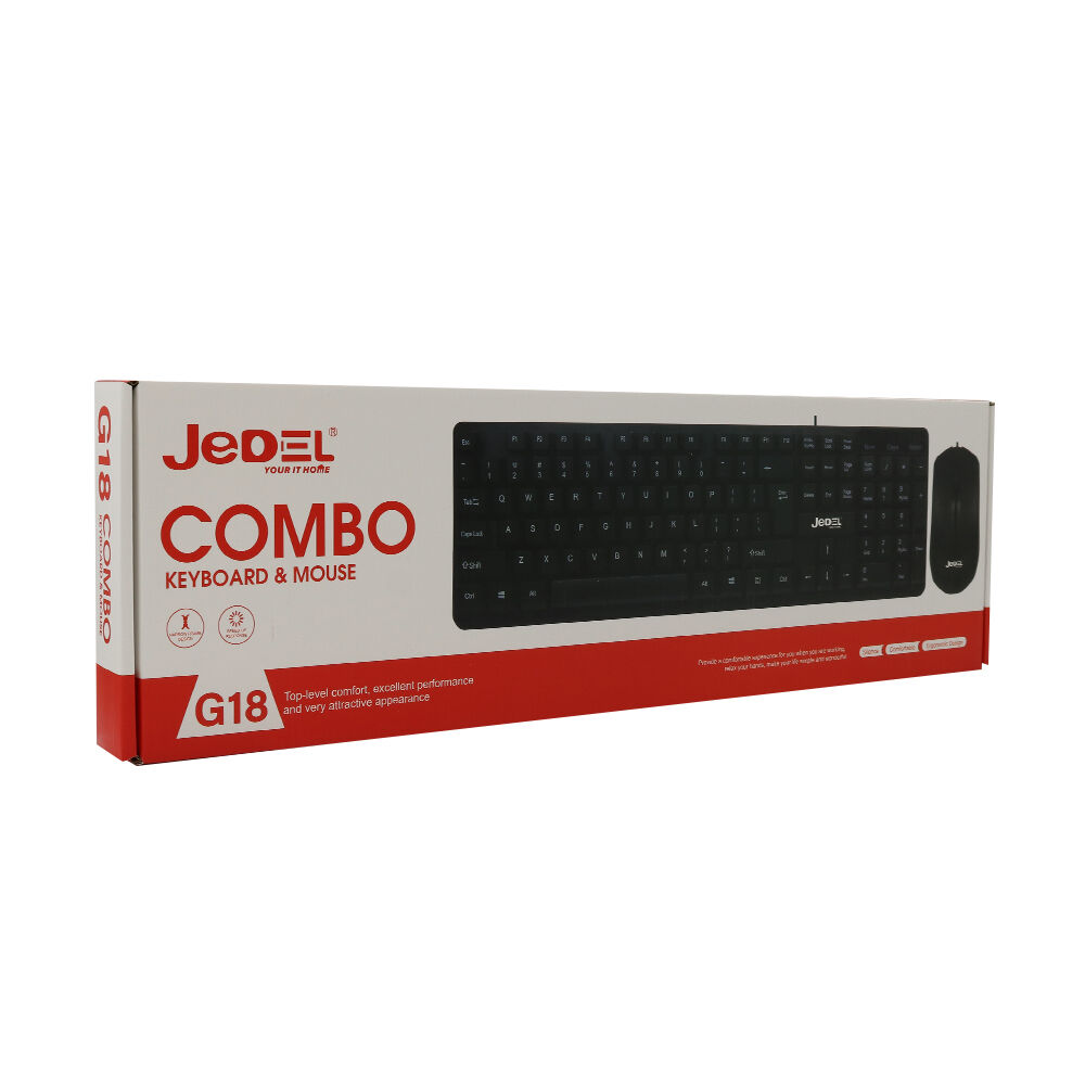 JEDEL G18 Žična tastatura, Mehanička i žični miš, Crna