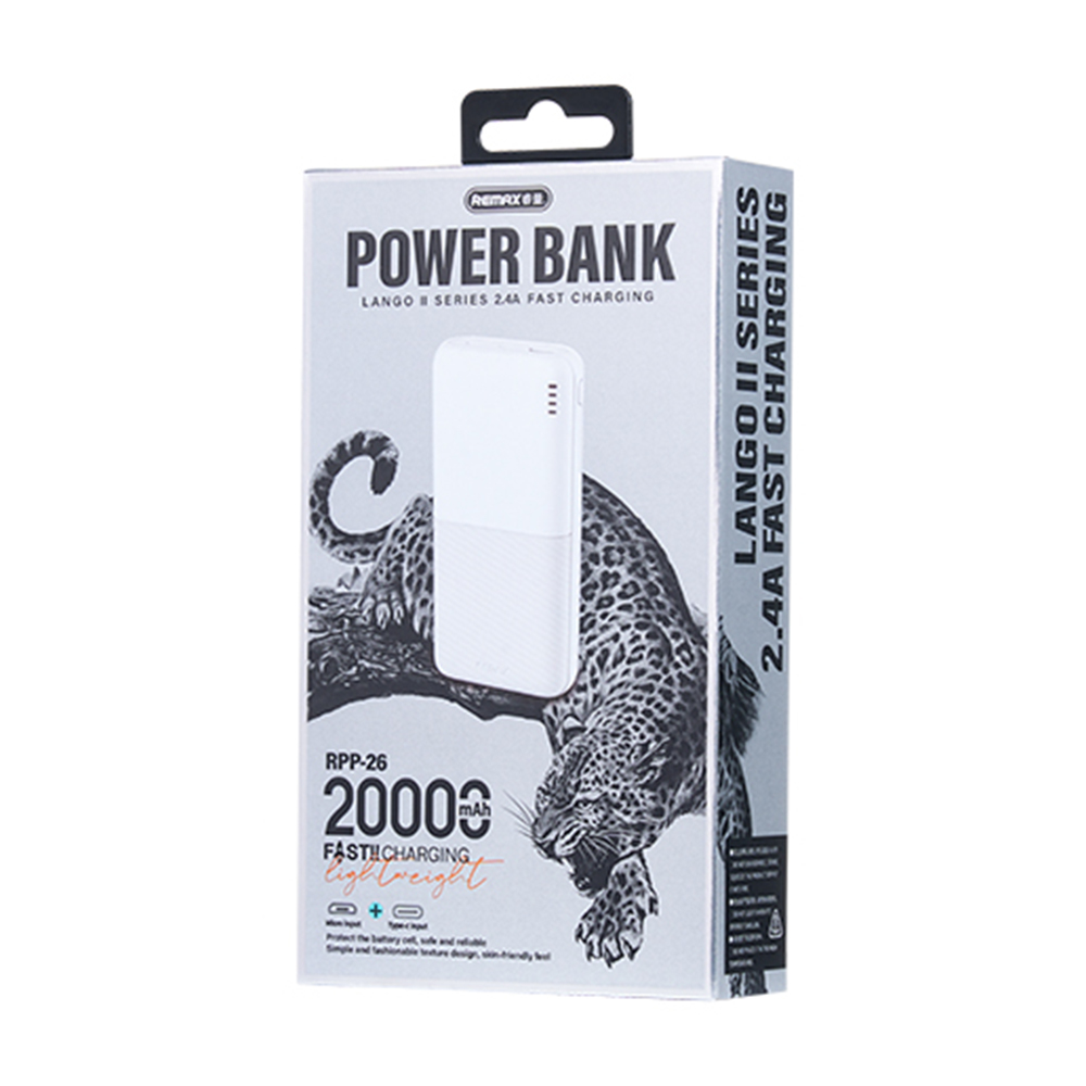 Remax RPP-26 Eksterna baterija 20000mAh, Bela