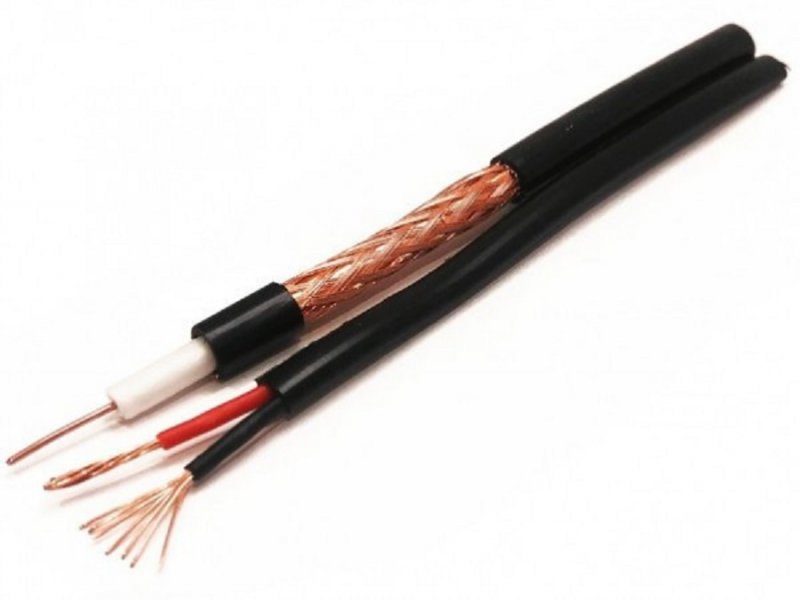 Gembird KABL-COAX-RG59+2X0.75 CCA/PE/100M outdoor koaksialni kabl sa napojnim kablom 2x0,75mm 100m, Crna