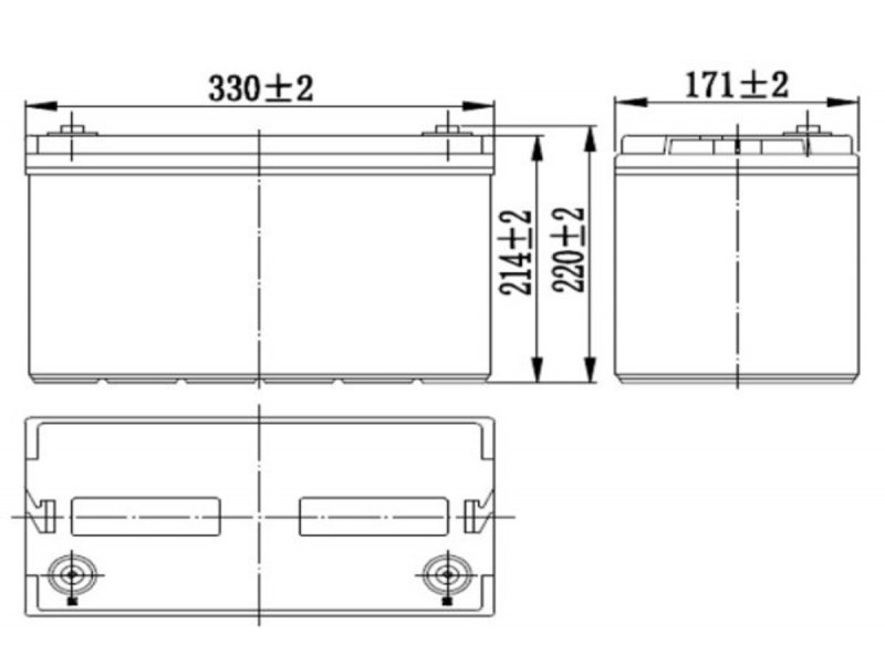 NPP NPG12V-80Ah Gel Baterija za UPS C20=80AH T16 330x171x214x220