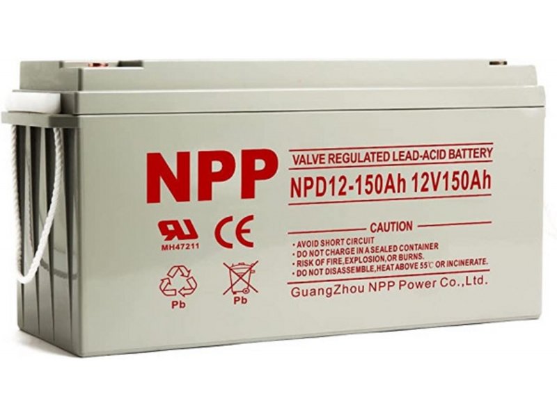 NPP NPG12V-150Ah Gel Baterija za UPS C20=150AH T16 485*172*240*240