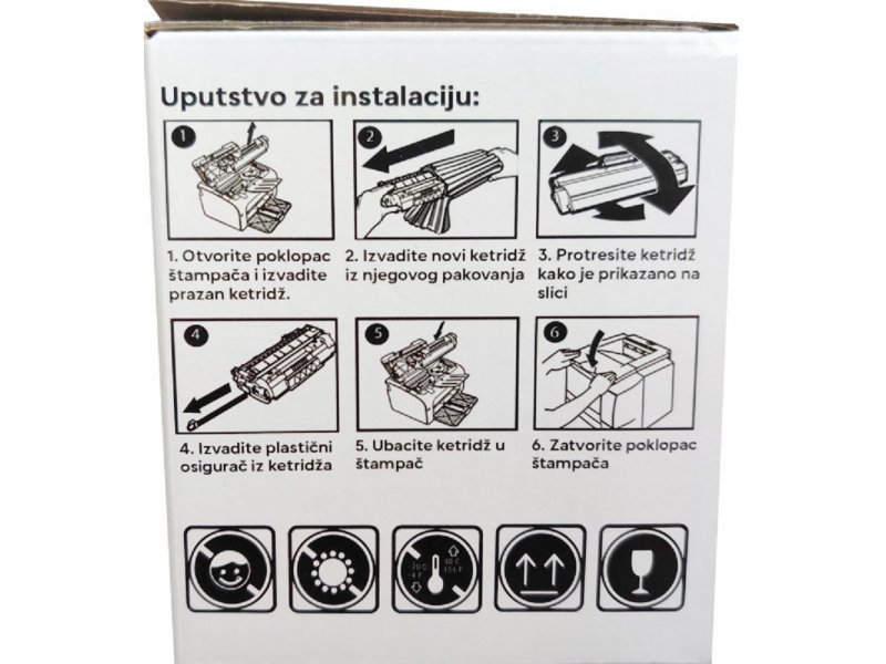 Gembird M252 CF400A/CN CRG-045K zamenski toner za HP štampače, Crna