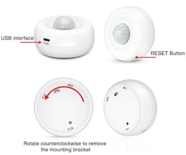 Gembird ZIGBEE-SMART-PIR-MS08 Infracrveni detektor pokreta WiFi