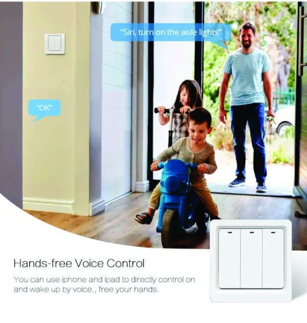 Gembird ZIGBEE-SWITCH-DS103 Pametni kućni prekidač 3 tastera WiFi, Beli