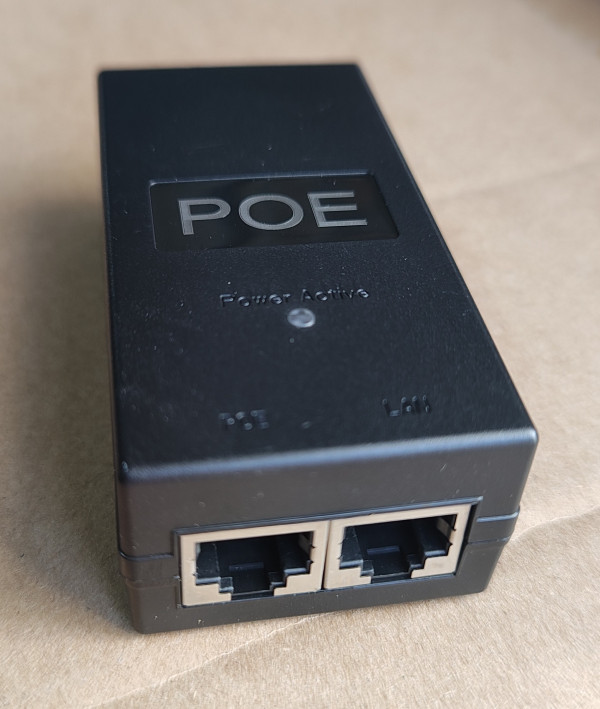 Gembird 4806 Poe Injector adapter 48V/0.65A 30W 1000mbps 2x RJ45 100m, Crni