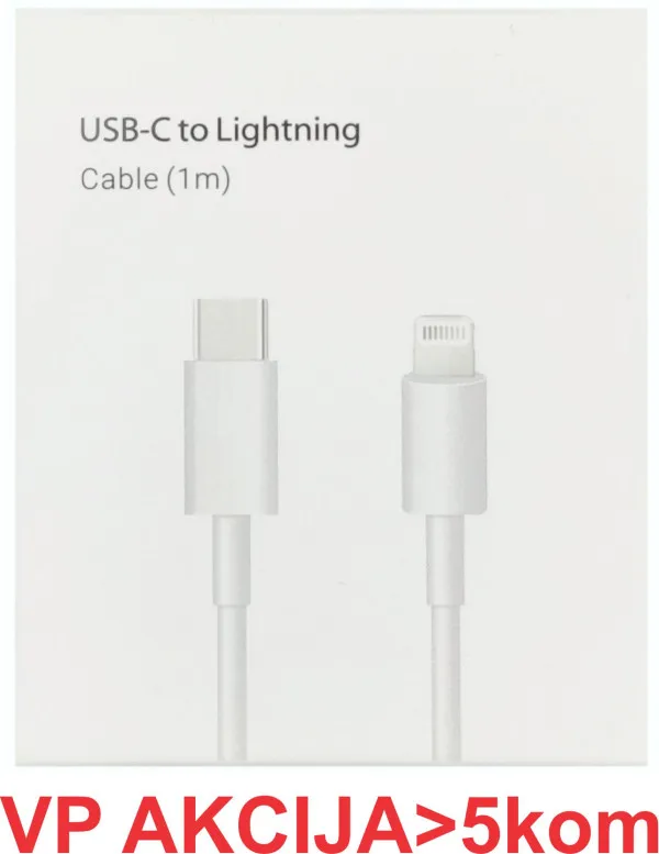 Gembird CCP-AMCM-AMLM-1.0M USB-C kabl na Lightening 8-pin USB 3.0 20W PD 1m, Beli