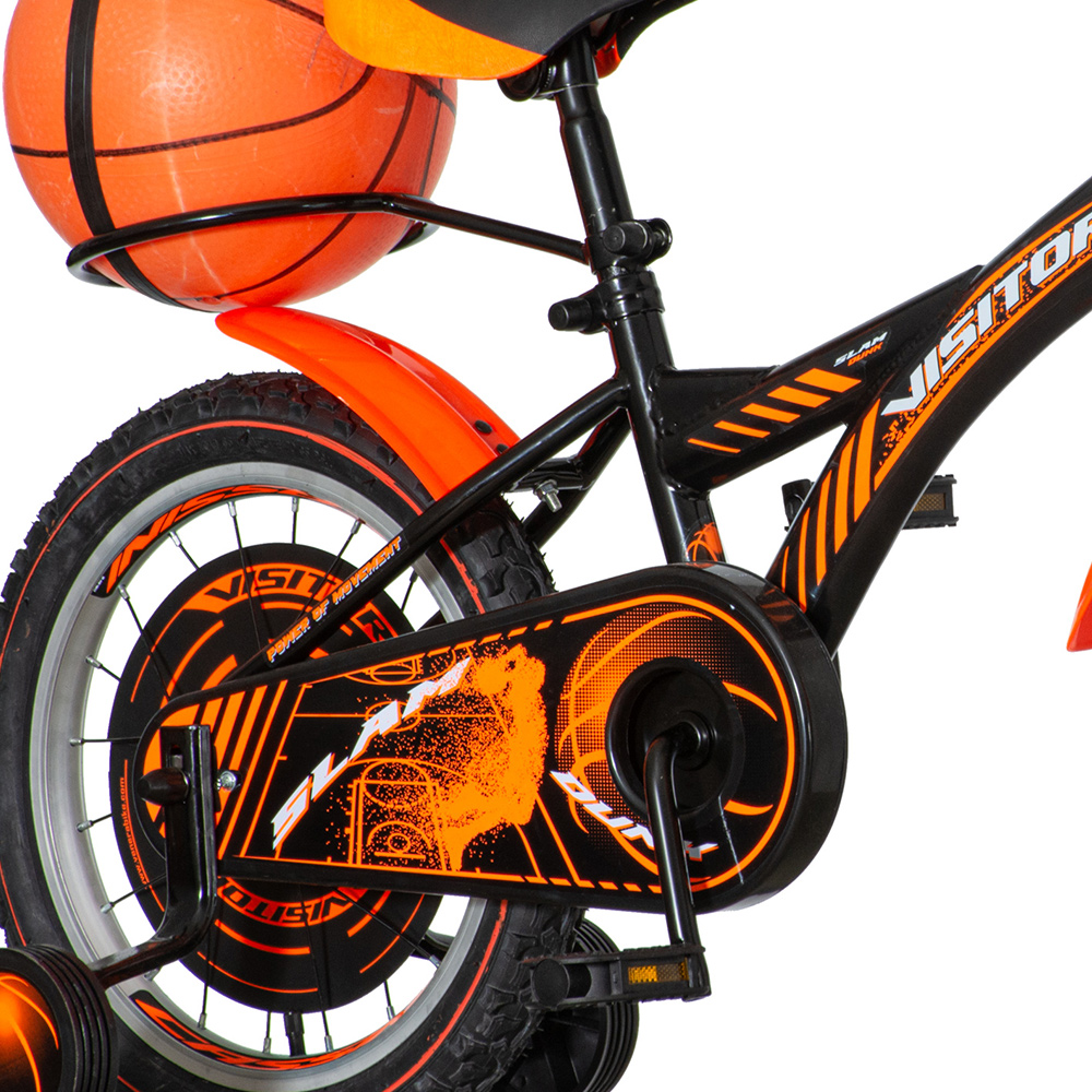Visitor BAS160 Bicikl za dečake 16" Basket EUR1, Crno-narandžasti