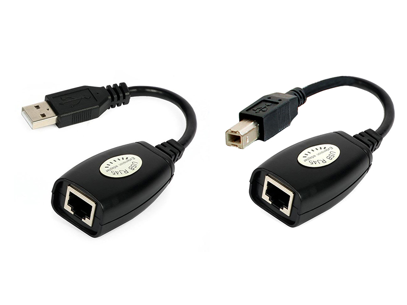 Adapter konverter USB extender UEX-050 do 50m + printer port