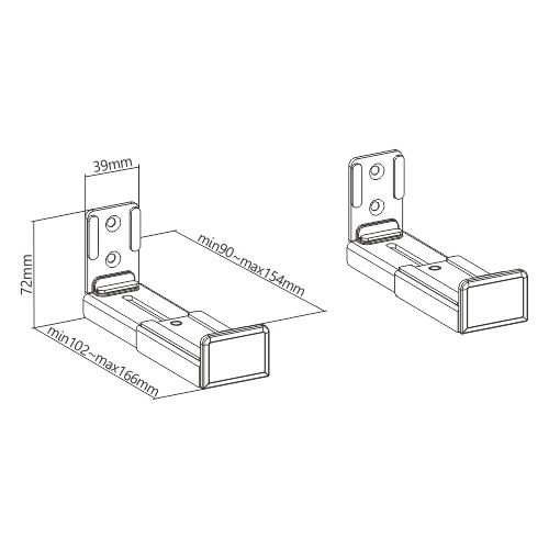 Kettz NSB-K76 Univerzlani nosači za Soundbar