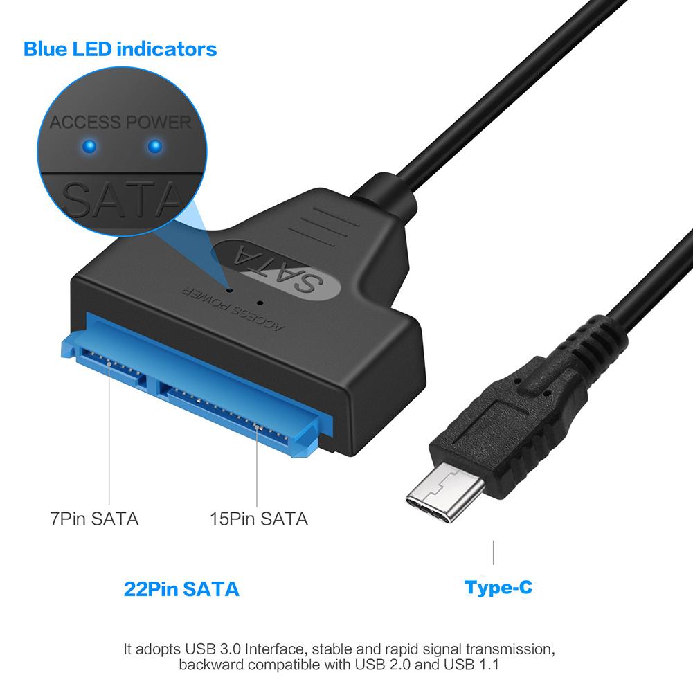 Napojni kabl USB C na Sata 22 pin NKC-K022