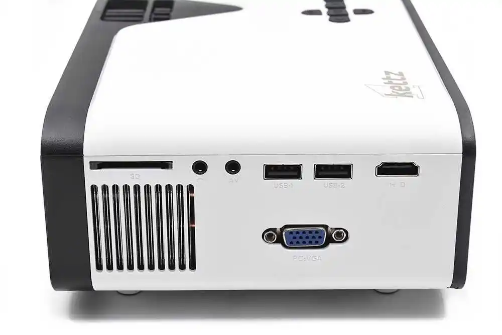 Kettz KT-P200 Projektor LED Mini 1280 x 720 4200 lum 2000 1 USB HDMI VGA zvuč, Beli