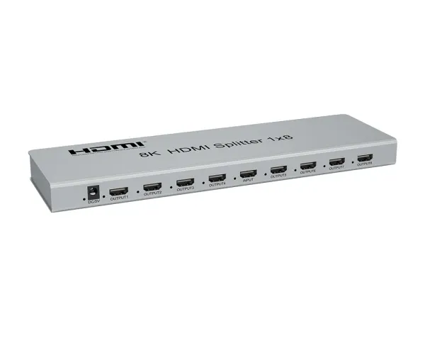Kettz KT-HSP1808 HDMI Spliter 1x8 8K, Sivi