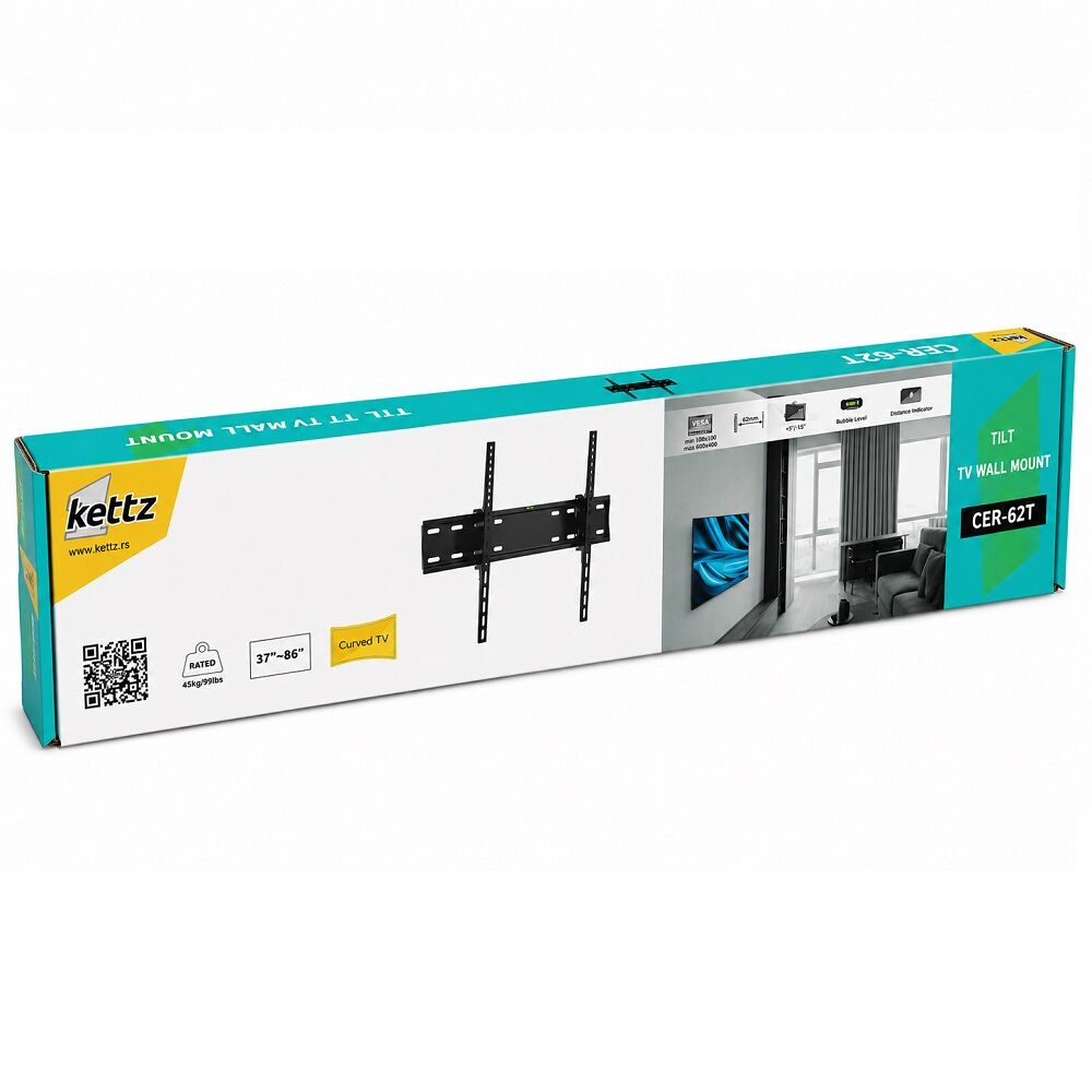 Kettz CER-62T podesivi zidni nosač za TV 37-86" 45 kg