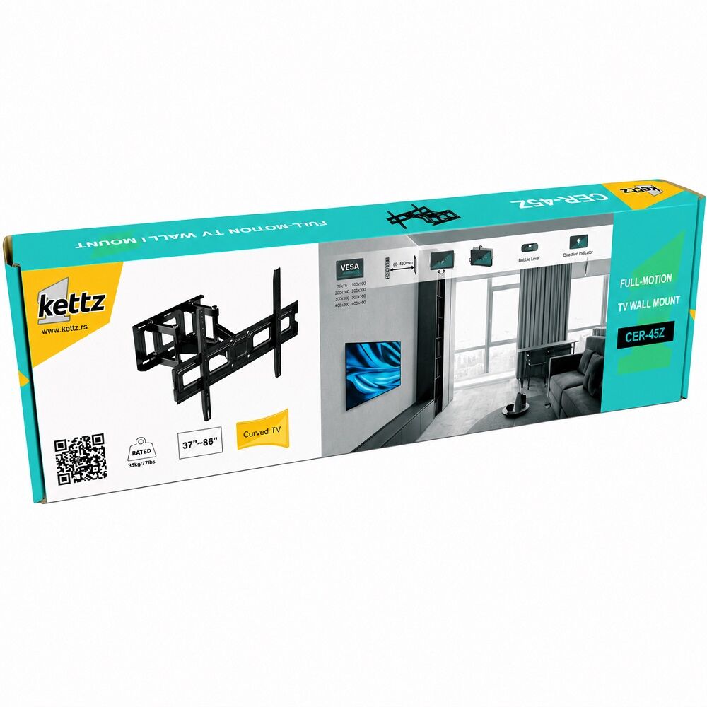 Kettz CER-45Z zglobni zidni nosač za TV 37-86" 35 kg
