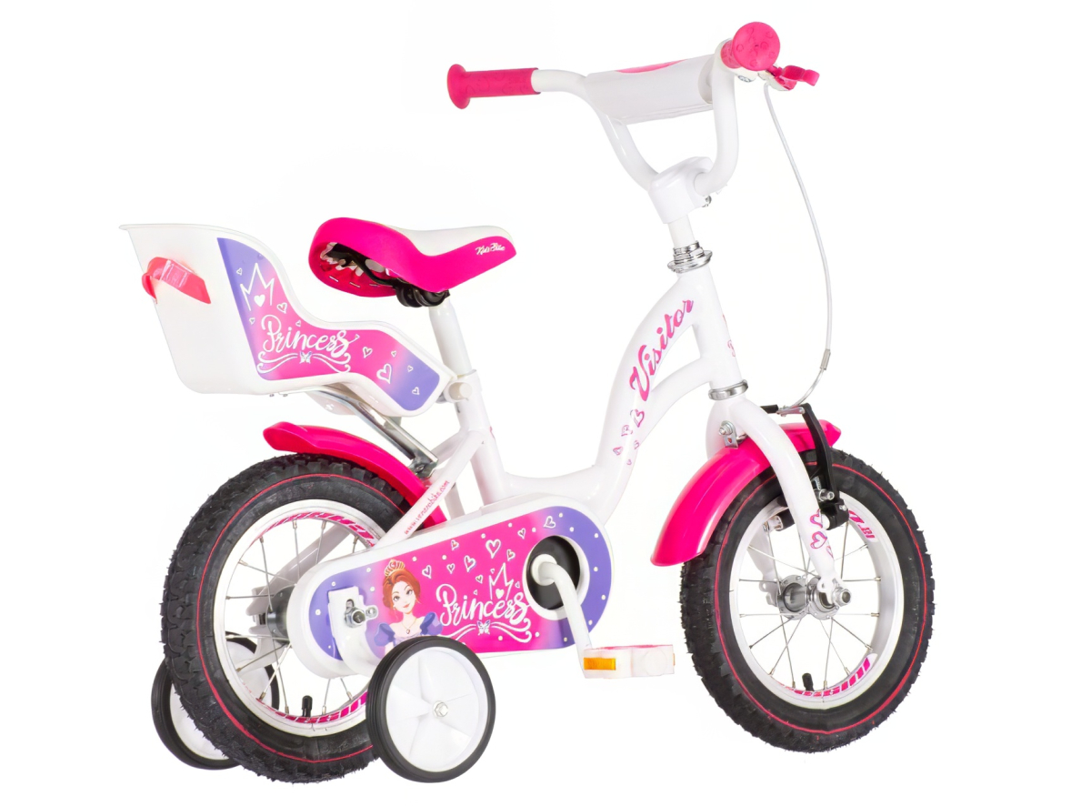 Visitor Princess Bicikl za devojčice 12"/7", Beli