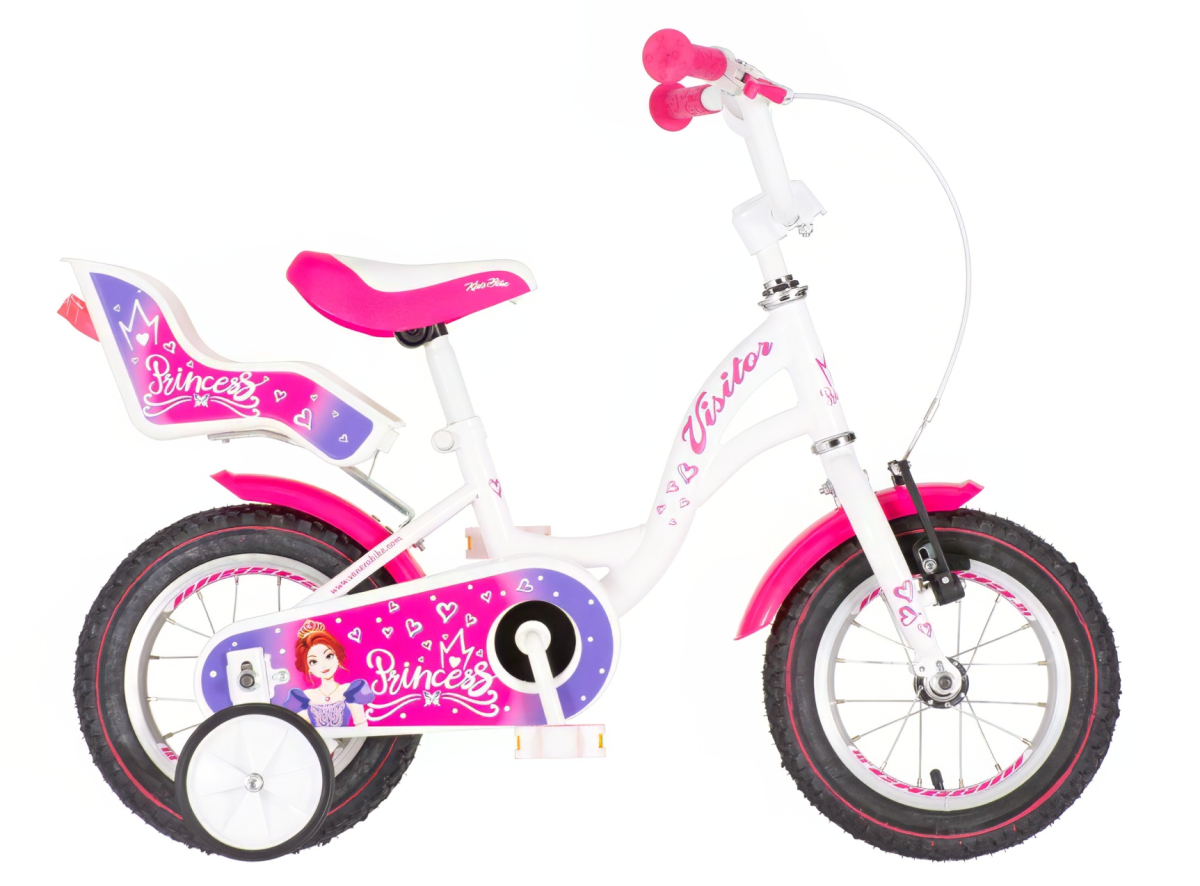 Visitor Princess Bicikl za devojčice 12"/7", Beli