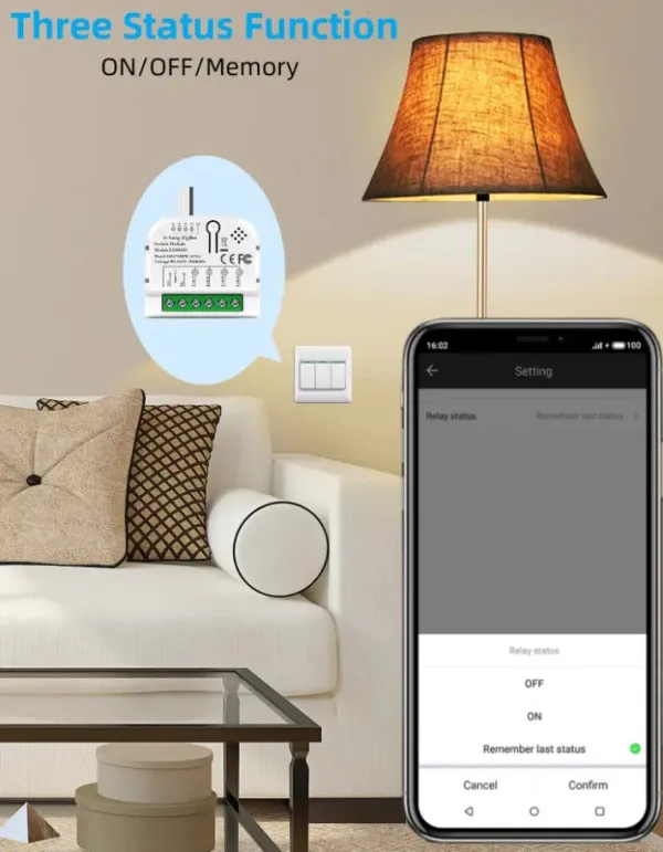Gembird SMART-4GANG Pametni kućni prekidač DC 5V/7 32V AC, Beli