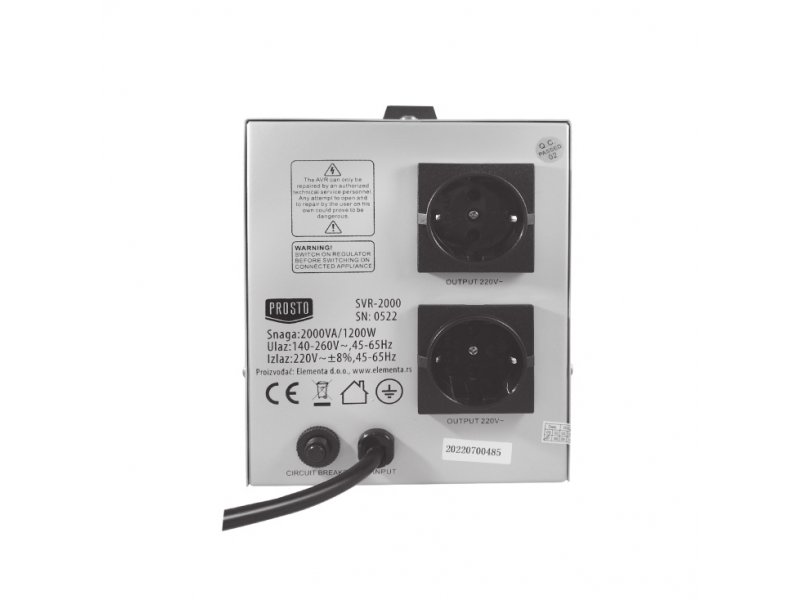 Prosto SVR-2000 Stabilizator napona 2000VA