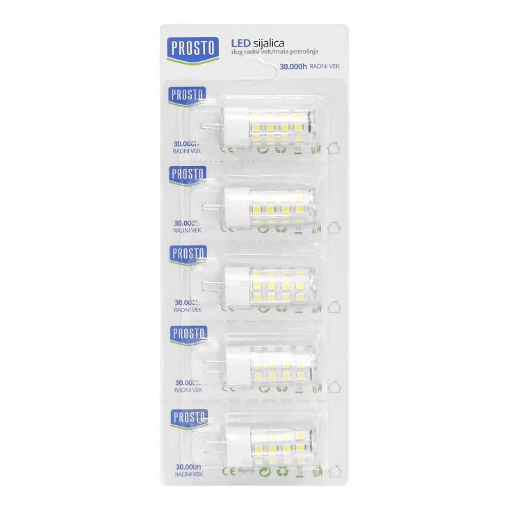 Prosto LMIS003W-G4/3 LED sijalica G4 3W hladno bela, Bela
