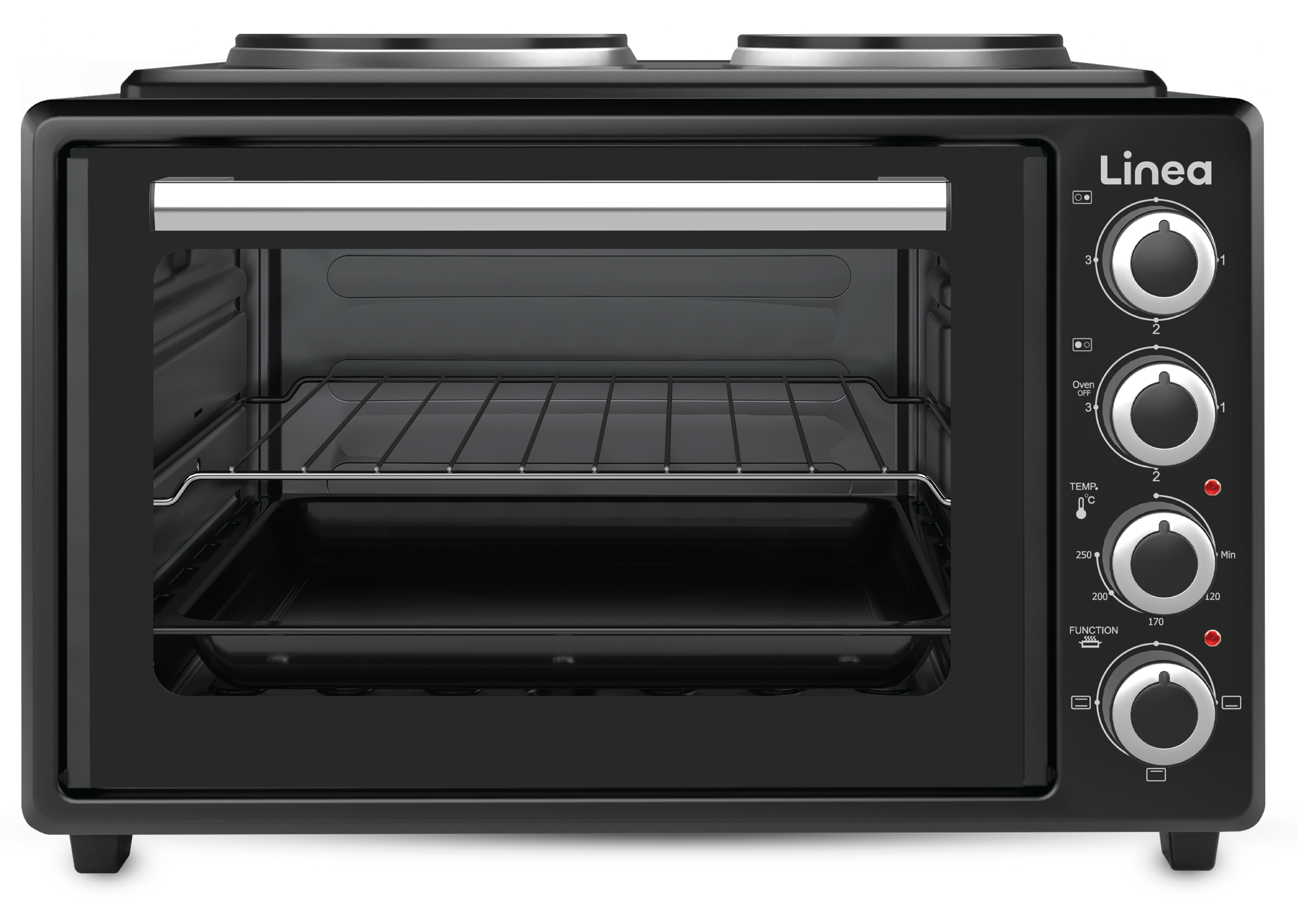 Electric Stove Tabletop Mini Linea LMO35-0612 Width 50cm/2x Electric Hotplate