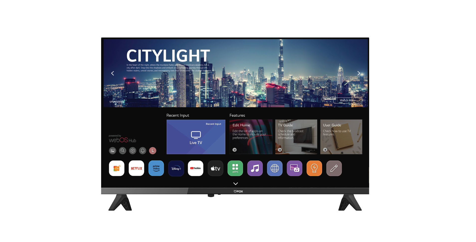 Fox 32WOS625D Televizor 32'' Smart TV HD Ready Crni