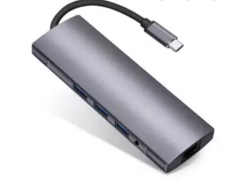 Fast Asia Adapter konvertor TIP-C na HDMI + 4XUSB 3.0 + TIP C + SD/Micro + Audio+VGA + RJ45