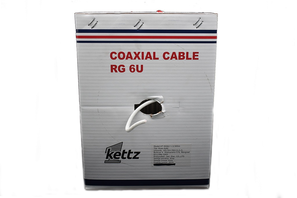 Kettz KT-RG6 Koaksijalni kabl RG6U 1.2 /305m