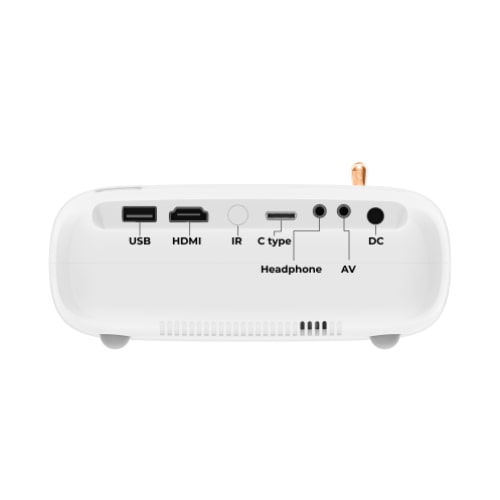 MAXBOX HQ2 V2 Android projektor Mini + torba, Beli