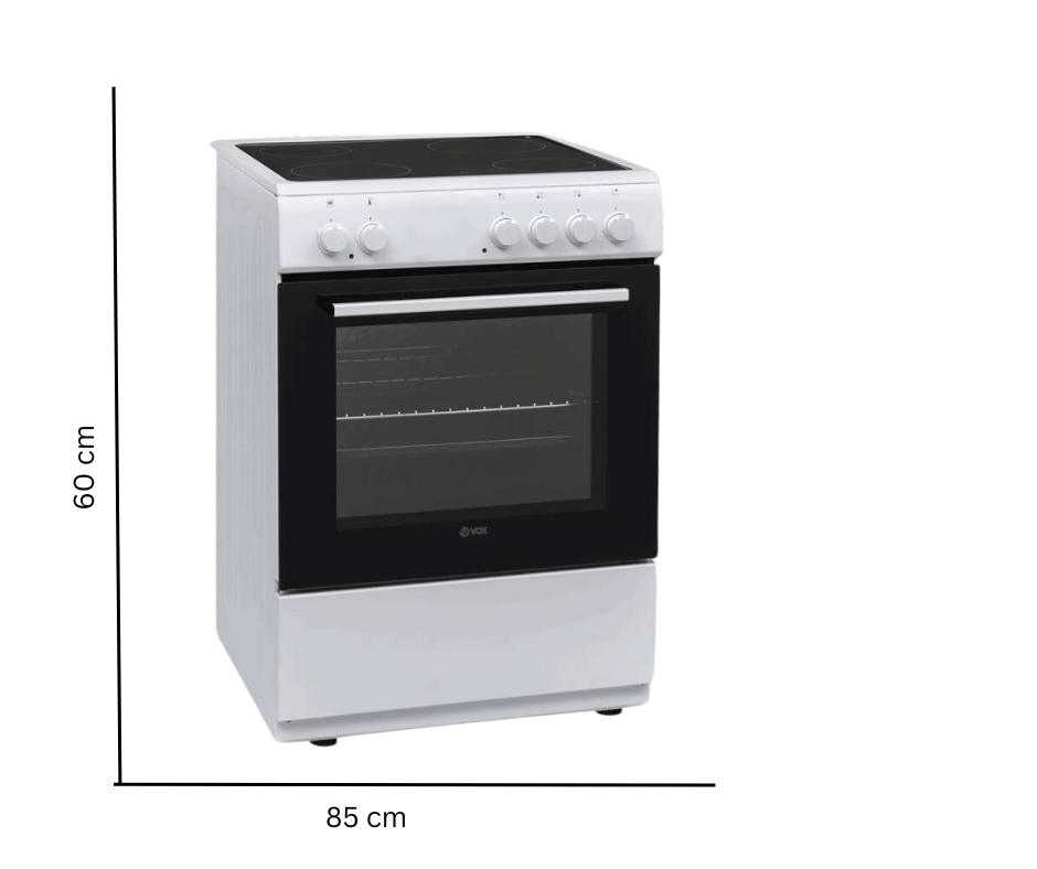 VOX CHT6000WBF Električni šporet 72l, Beli
