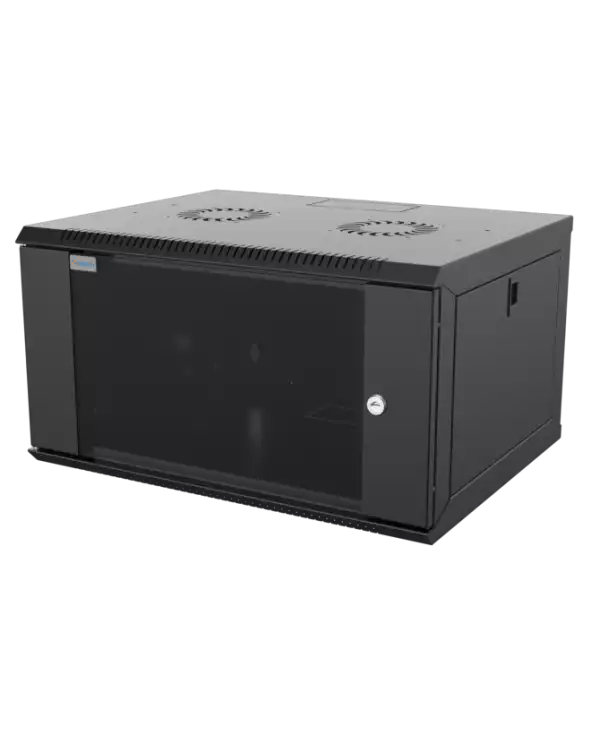 6U/19 wall-mounted rack cabinet with side lock and key Mirsan WTC06U45MN-KYK 565mmx450mmx310mm Black
