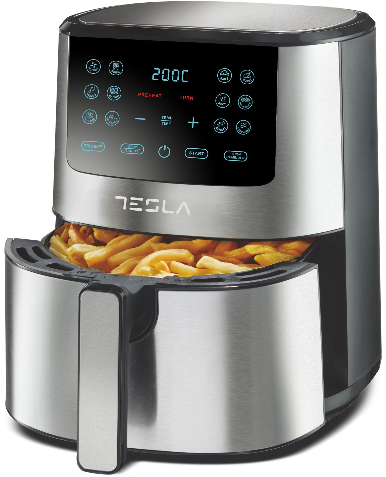 Tesla AF501BX Air Fryer 5l 1300W Digital panel, Sivo-crni