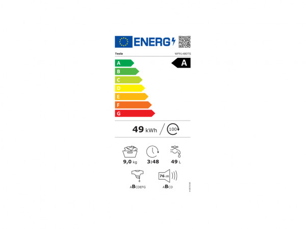 Tesla WF91480TS Veš mašina Inverter 1400 rpm 9kg, Siva