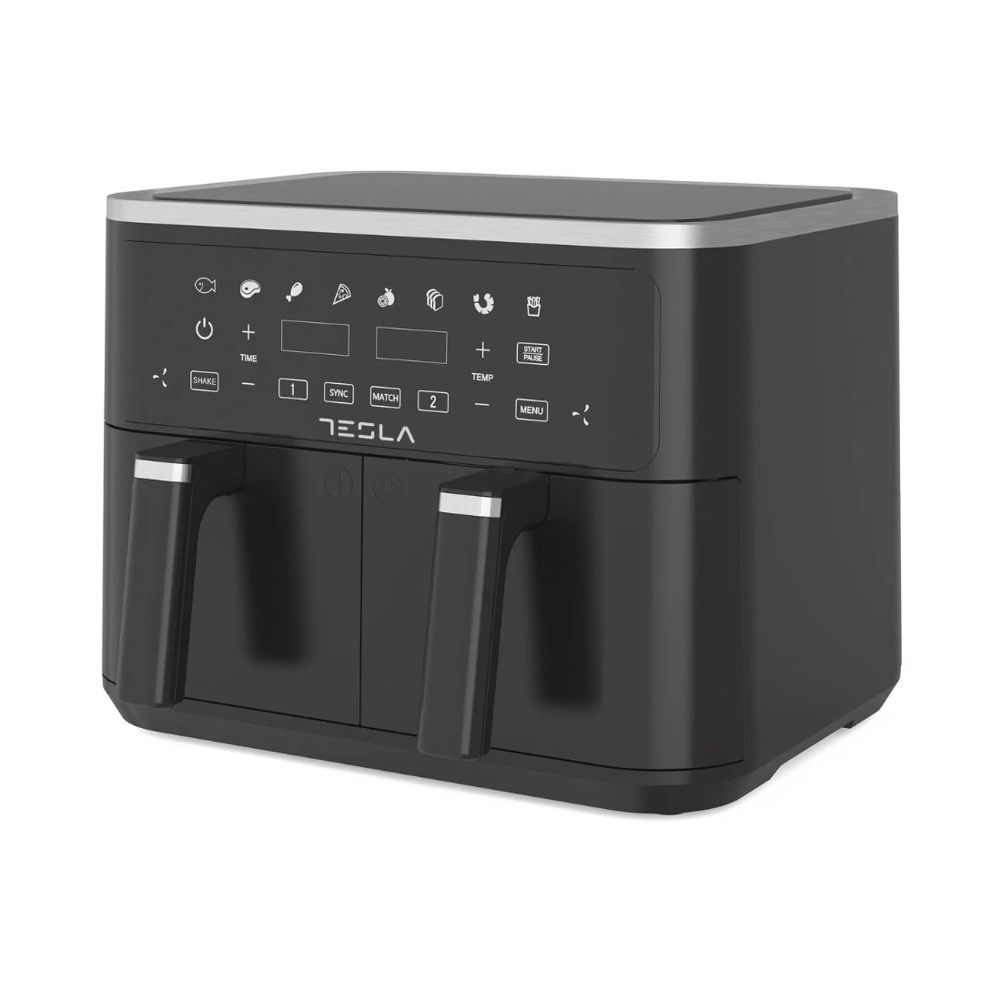 Tesla AF900BSD Air Fryer 2400 W 4,5 l + 4,5 l Digitalni panel, Crni