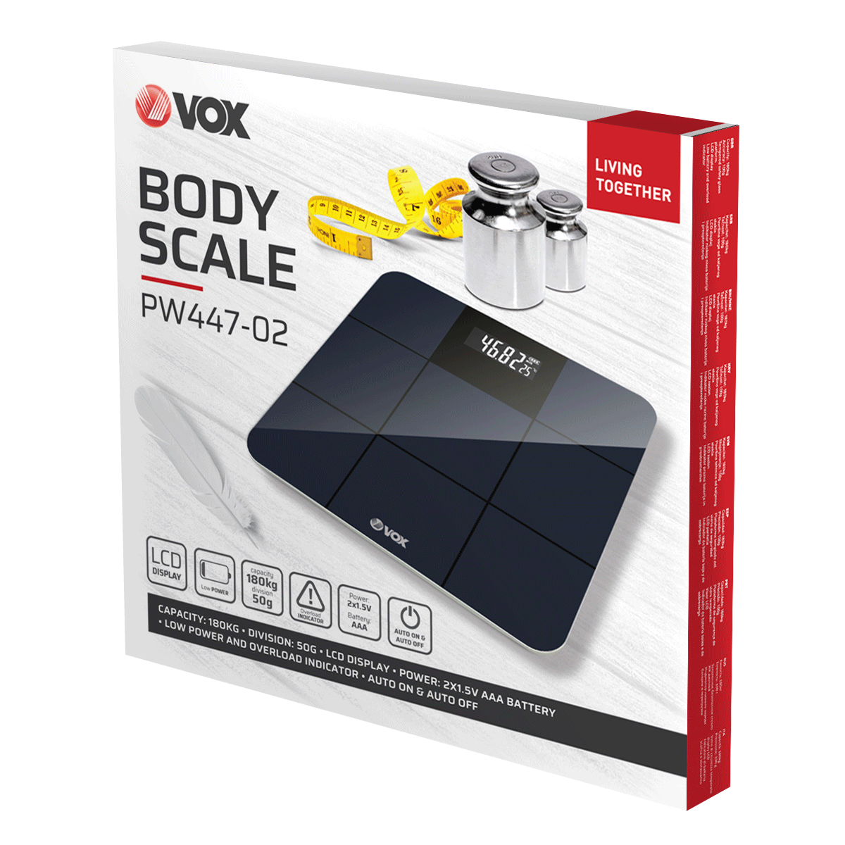 VOX PW447-02 Vaga za merenje, Crna