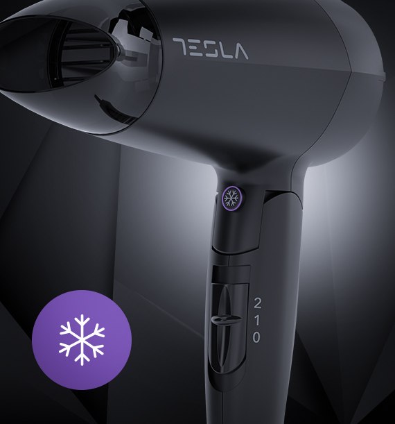Tesla DRH200BT Fen za kosu Sklopiv 1600 W 2 nivoa, Crni