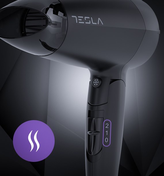 Tesla DRH200BT Fen za kosu Sklopiv 1600 W 2 nivoa, Crni