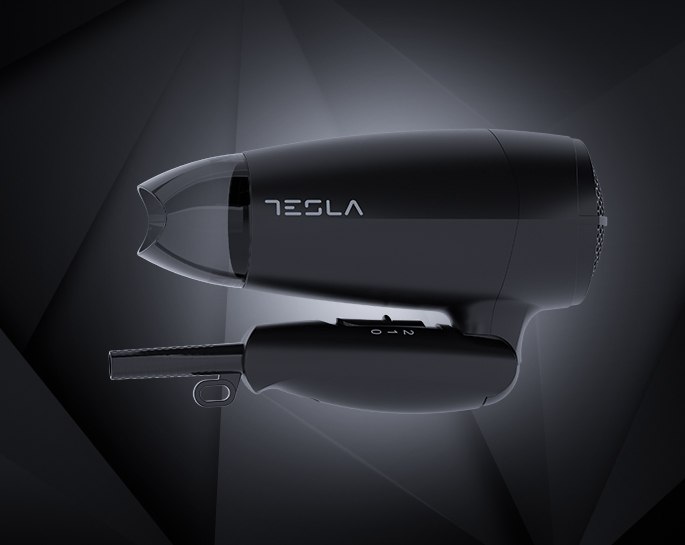 Tesla DRH200BT Fen za kosu Sklopiv 1600 W 2 nivoa, Crni