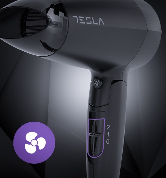 Tesla DRH200BT Fen za kosu Sklopiv 1600 W 2 nivoa, Crni